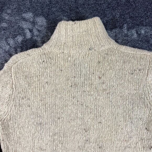 Vtg Eddie Bauer 100% Wool Full Zip Jacket Sweater Mock Neck Knitted Women's S - Picture 11 of 12